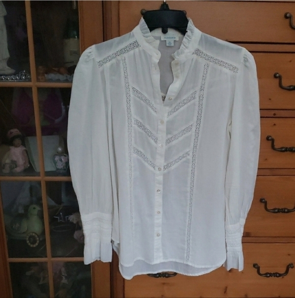 Sundance Tops - Sundance Elegant White Women's Blouse Petite Large